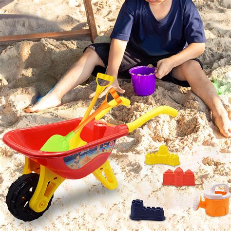 Sand Beach Toys,Kids Beach Sand Toys sand Cart Tools Set,Trolley Bucket Beach Sand Game Toy Set ...