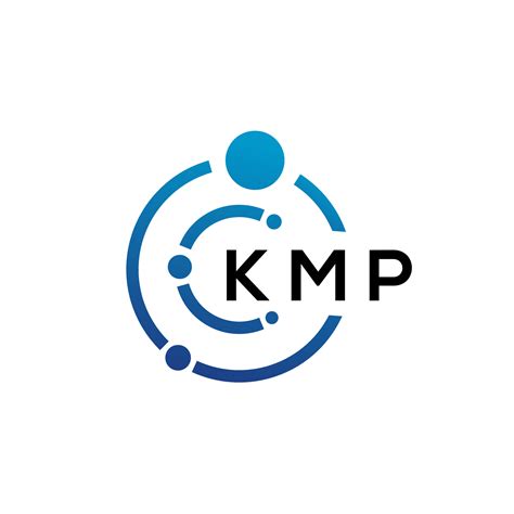 KMP letter technology logo design on white background. KMP creative initials letter IT logo ...