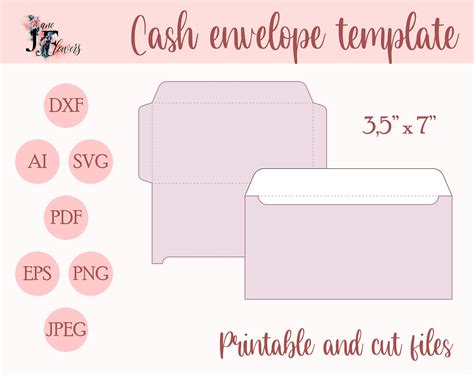 Molde Plantilla Template Sobre Regalo Dinero Formatos PNG, PSD, Ai, SVG ...