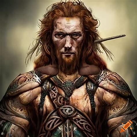Portrait of a celtic warrior