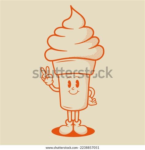 Ice Cream Character Retro Mascot Character Stock Vector (Royalty Free) 2238857051 | Shutterstock