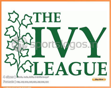 Ivy League - 2000, NCAA Conferences, College Sports Embroidery Logo in 4 sizes