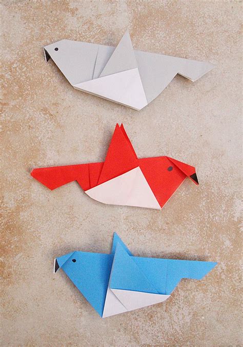 Simple Origami Birds For Kids | Oiseau Origami, Origami avec Pliage ...