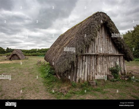 Anglo Saxon Houses Stock Photo - Alamy