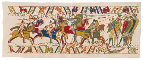 Battle of Hastings 1 Belgian Tapestry Cushion - 17 in. x Cotton by C お ...