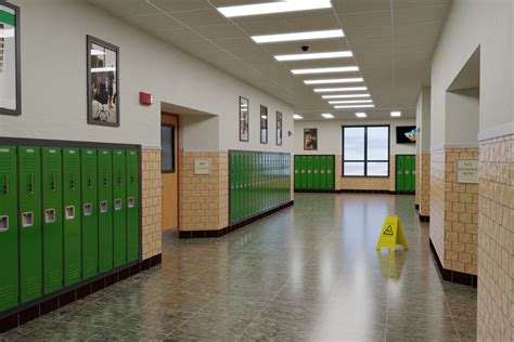 School Hallway Wallpaper