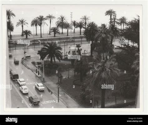 ITALY - CIRCA 1970s: Vintage photo shows the Italian riviera. Retro ...