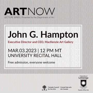 Art NOW series presents John Hampton | Notice Board