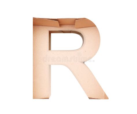 3D Decorative Alphabet from Cardboard Box, Capital Letter R. Stock Illustration - Illustration ...