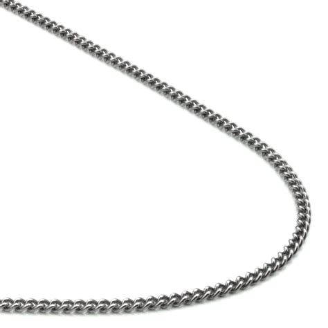 Titanium 2MM Round Curb Necklace Chain