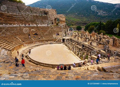 EPHESUS, TURKEY: Huge Ancient Amphitheater in Ephesus. Editorial Photo ...