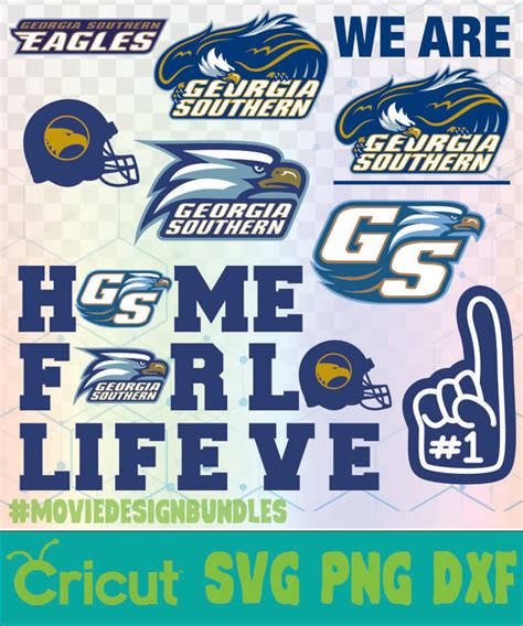 GEORGIA SOUTHERN EAGLES FOOTBALL NCAA LOGO SVG, PNG, DXF - Movie Design ...