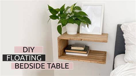 Floating bedside table | DIY easy wooden nightstand | Floating bedside table diy, Floating ...