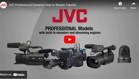 JVC Professional Cameras How to Stream Tutorial – BROADFIELD NEWS