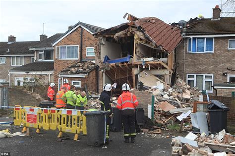 Terrifying moment huge 'gas' explosion destroys house and leaves man, 55, injured | Daily Mail ...