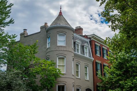 Row Houses in Georgetown, Washington, DC Stock Photo - Image of color ...