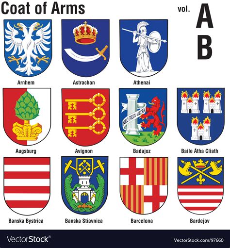 Heraldry coat arms Royalty Free Vector Image - VectorStock