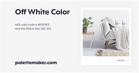 Off White Color - HEX #F5F5F5 Meaning and Live Previews - PaletteMaker