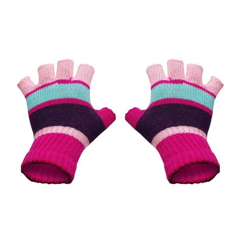 Fingerless Gloves - Pink Tones Stripe - Promo Unlimited