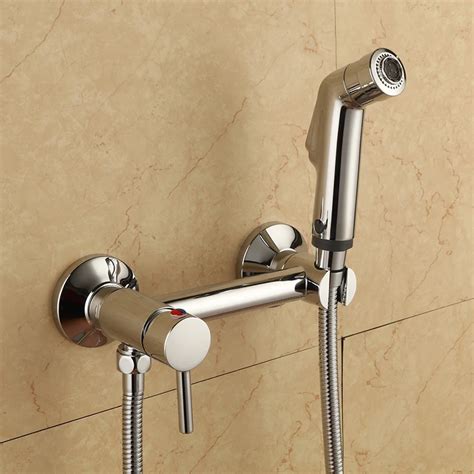 Chrome Handheld Bidet ,Toilet Portable Bidet Shower Set With Solid ...