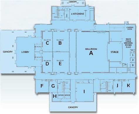 Floor Plans & Capacity : Amenities : Holthus Convention Center