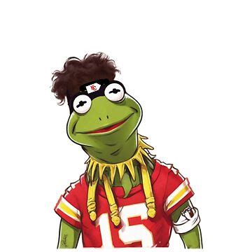 "Patrick Mahomes Kermit Meme" Sticker for Sale by Merchbyjay | Redbubble