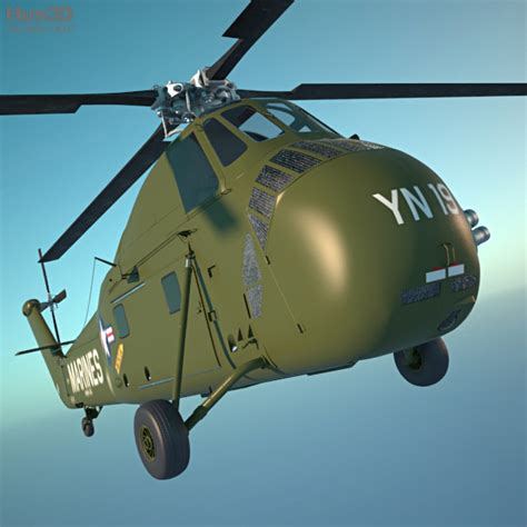 Sikorsky H-34 Military helicopter 3D model - Aircraft on Hum3D