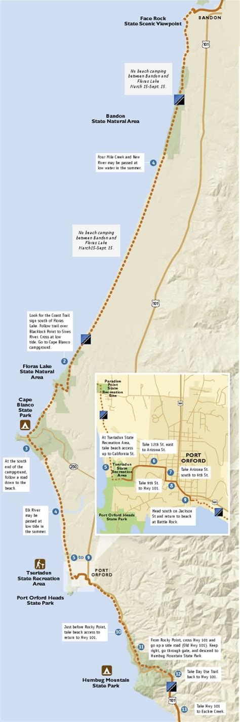 Hike Bandon Oregon - Maps, GPS, Oregon Coast Trail - Hanging Rock