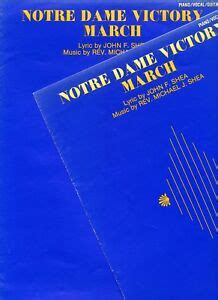 NOTRE DAME VICTORY MARCH SHEET MUSIC - LOT OF 2 - FOR PIANO VOCAL ...