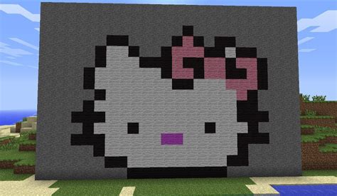 Hello Kitty Pixel art on Minecraft | Hello kitty, Pixel art, Geeky