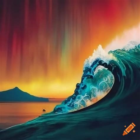 Metal album artwork inspired by kona brewing big wave