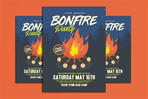 Bonfire Event Party | Photoshop Templates ~ Creative Market