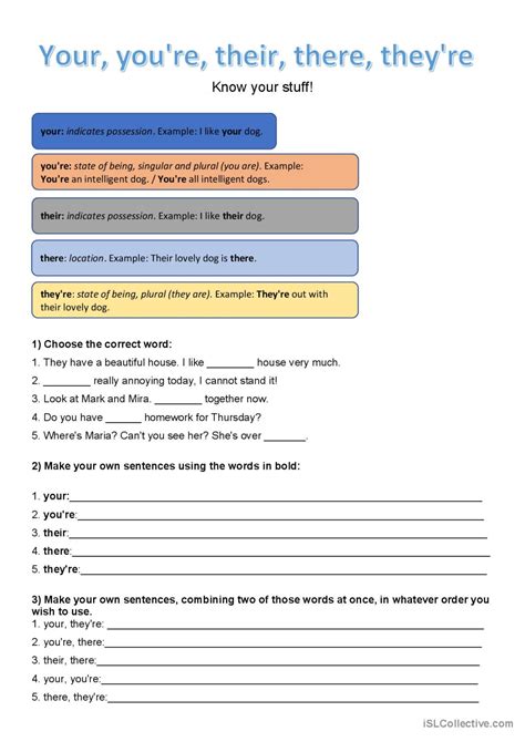 There Their They're Worksheet Pdf at getdenverblog Blog