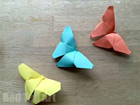 How to Make an Origami Butterfly (simple) - Red Ted Art - Kids Crafts