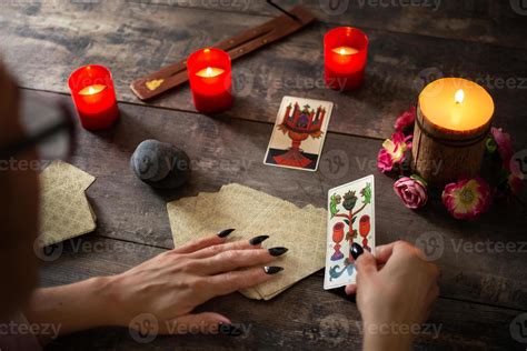 Fortune teller reading a future by tarot cards 3696839 Stock Photo at ...