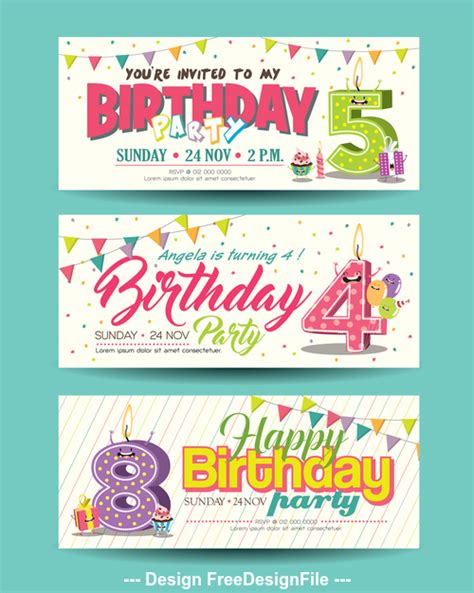 Congratulations birthday banner vector free download