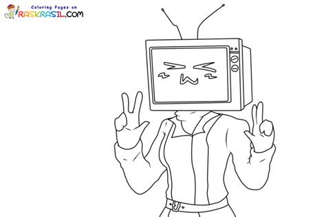 Coloriage TV Woman à imprimer