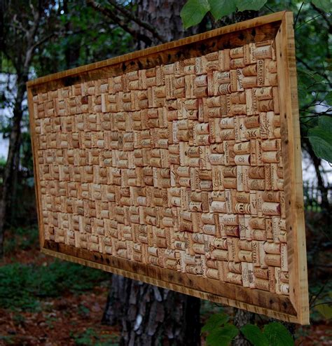 Cindy's Large Wine Cork Board/ Recycled Wine Cork Board/ Message Center/ Wall Hanging | Recycled ...