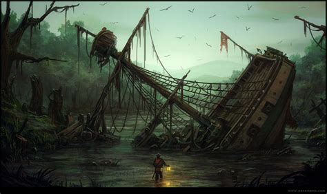 Lets go a crawlin'! | Fantasy landscape, Pirate art, Dreamy art