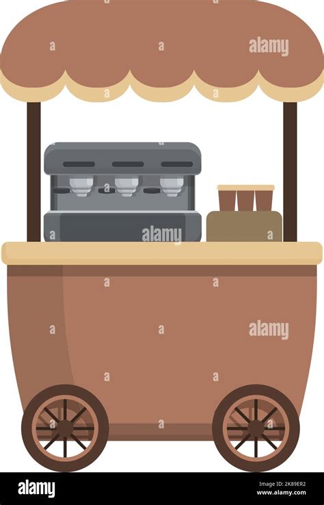 Small coffee cart icon cartoon vector. Street market. Food park Stock Vector Image & Art - Alamy