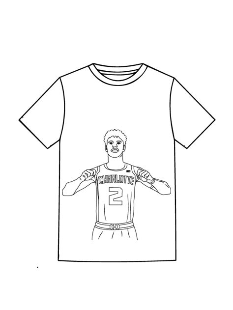 LaMelo Ball with His Number Two Jersey Coloring Page - Free Printable ...