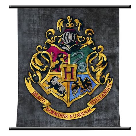 Harry Potter Hogwarts Crest Wall Scroll - Entertainment Earth