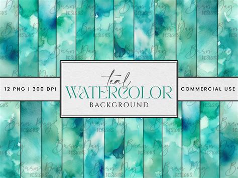 Teal Watercolor Background | Texture Illustrations ~ Creative Market