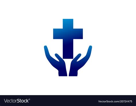 Faith hands logo Royalty Free Vector Image - VectorStock