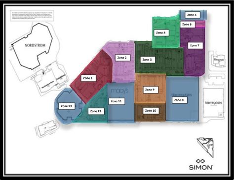 Stanford Shopping Center_Interior Zone Map