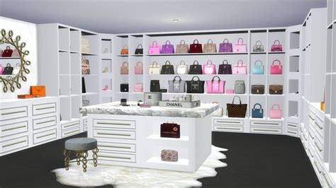 LUXURY CUSTOM CLOSET | PlatinumLuxeSims | Sims 4 cc furniture, Sims house, Sims 4 bedroom