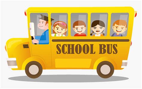 Kids In School Bus Clipart, HD Png Download - kindpng