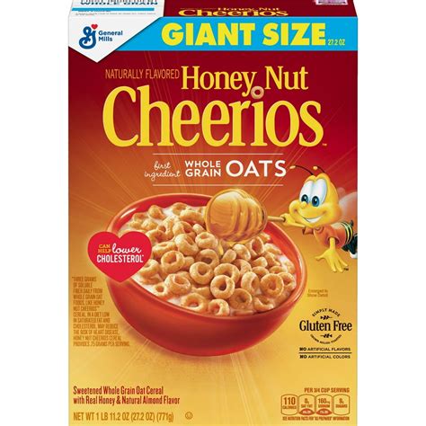 Honey Nut Cheerios, Cereal with Oats, Gluten Free, 27.2 oz - Walmart.com - Walmart.com