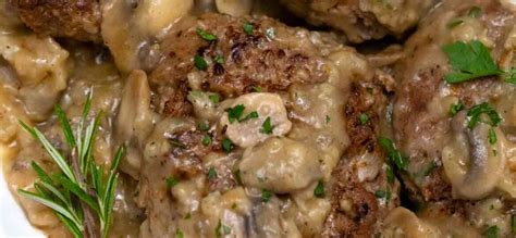 Hamburger Steak with Mushroom Gravy - Sweet and Savory Meals