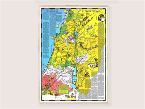 Holy Land Map Jerusalem Bible Timeline Religious Map of Holy - Etsy